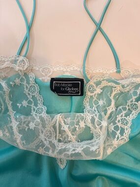 Bob Mackie Set of Two Camisole Tops with Ivory Lace Trim, Aqua and Pink